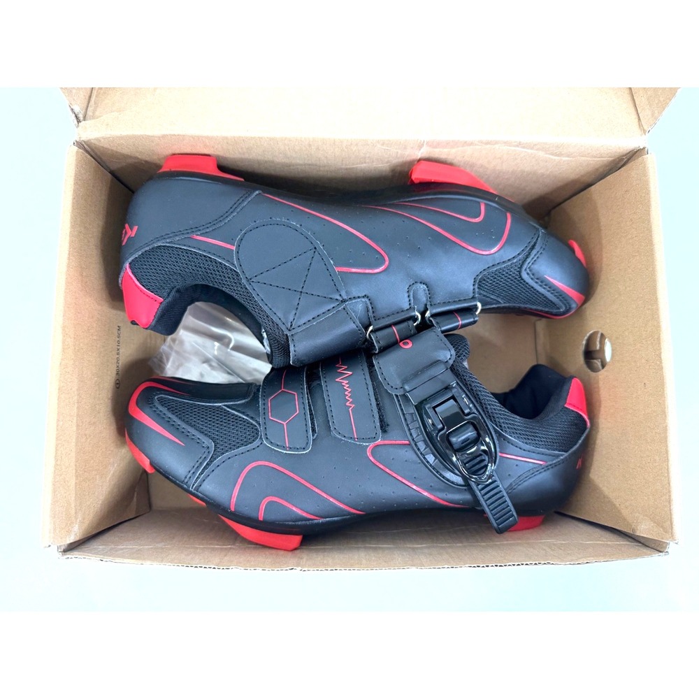 Kescoo Cycling Shoes Black/Red Sz EU 41 US 8 Peloton Cycling Shoe W/Tool